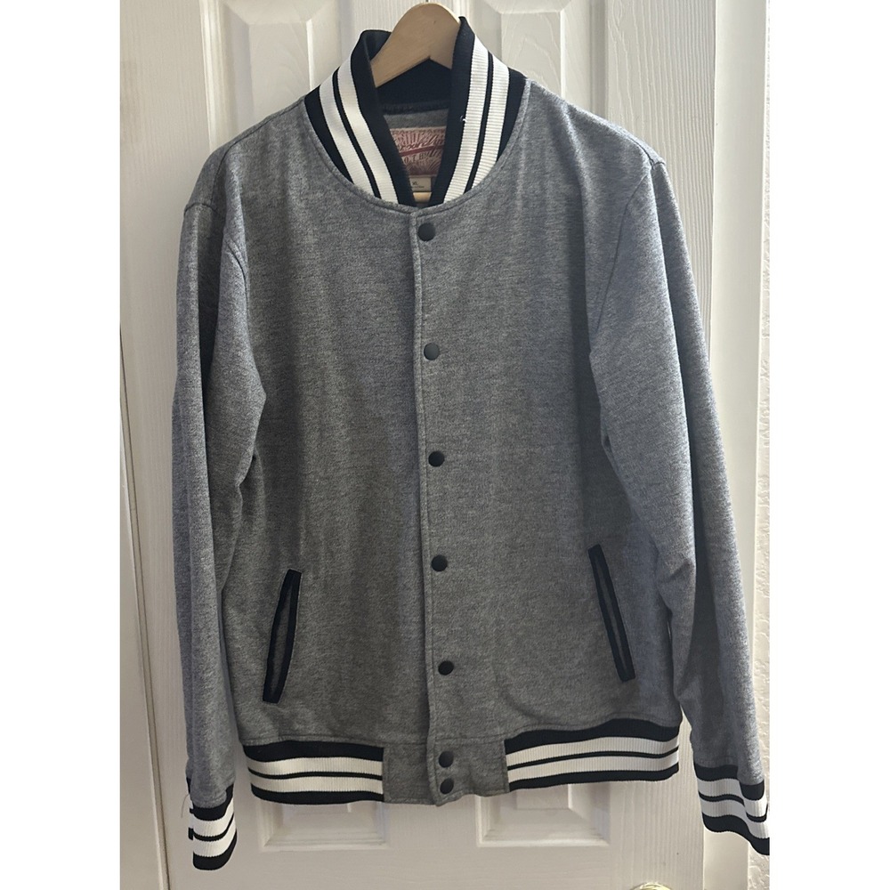 Trademark Brooklyn Clothing Company Jacket Snap Front Varsity Baseball‎ Sz  XL
